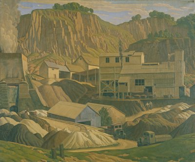 Steengroeve in Derbyshire, 1937 door Walter Bell